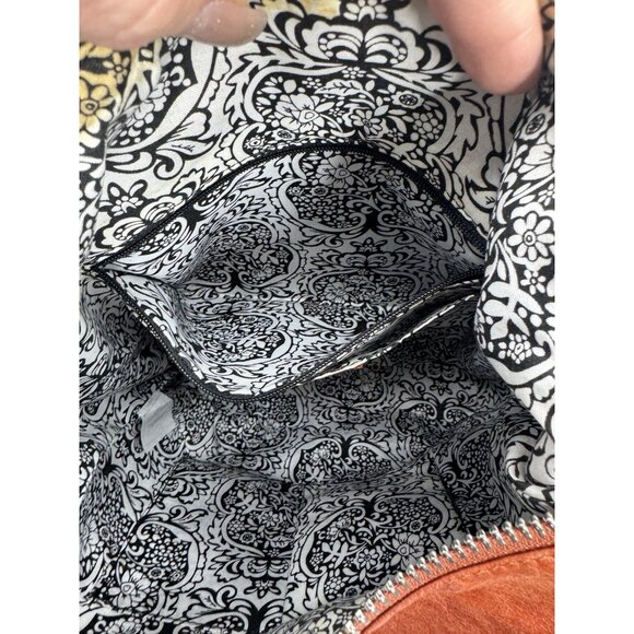 Vintage Hobo Womens Tawny Brown Leather Shoulder Bag Minimalist Boho Retro Indie - Picture 13 of 16